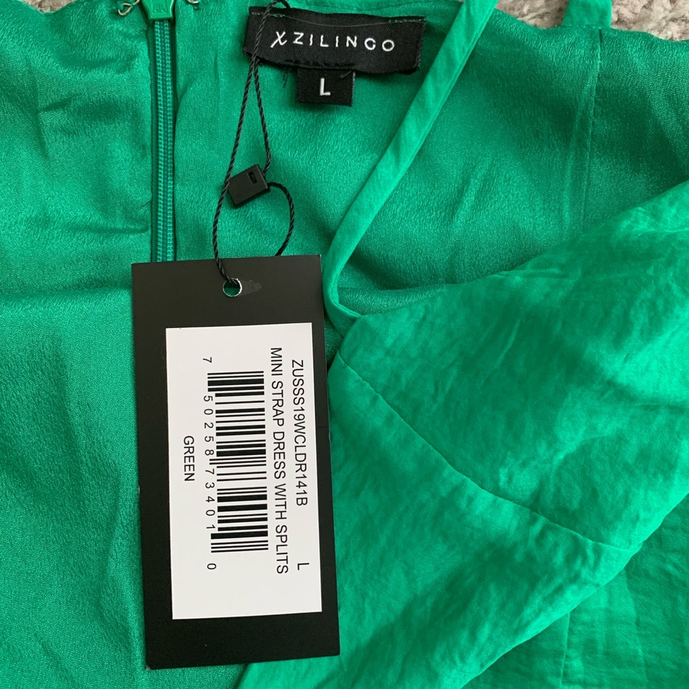 Zilingo NWT Mini Strap Slip Dress with Slits - Picture 15 of 16